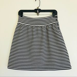 Black & White Stripe Knit Skirt